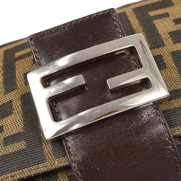 Authenticity Guaranteed FENDI Zucca Pattern Mini Handbag Brown Canvas - Picture 6 of 11